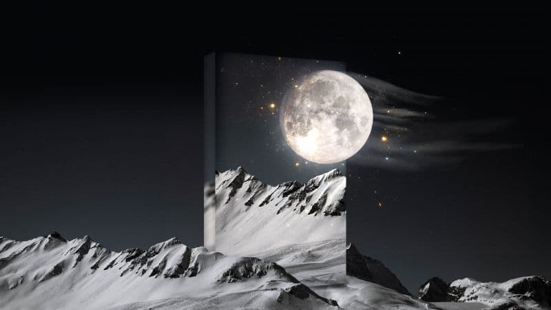 Moon Cold night Wallpaper