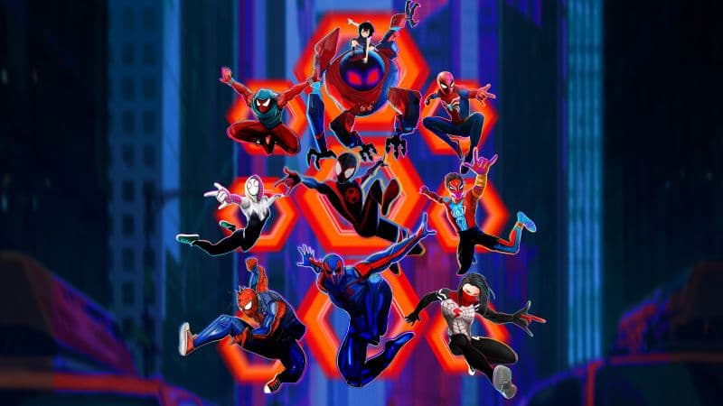 Spider-Man: Across the Spider-Verse Superheroes Wallpaper