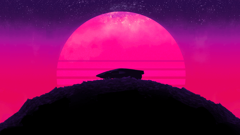 Neon background Sunset Wallpaper