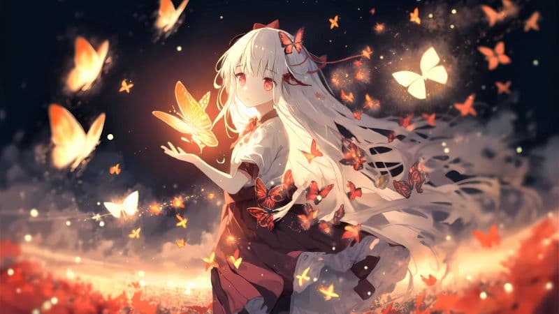 Anime girl Surreal Wallpaper
