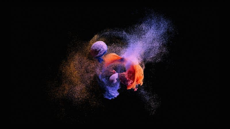 Particle explosion AMOLED Wallpaper
