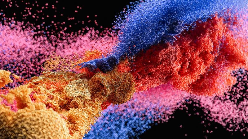 Particle explosion Colorful Wallpaper