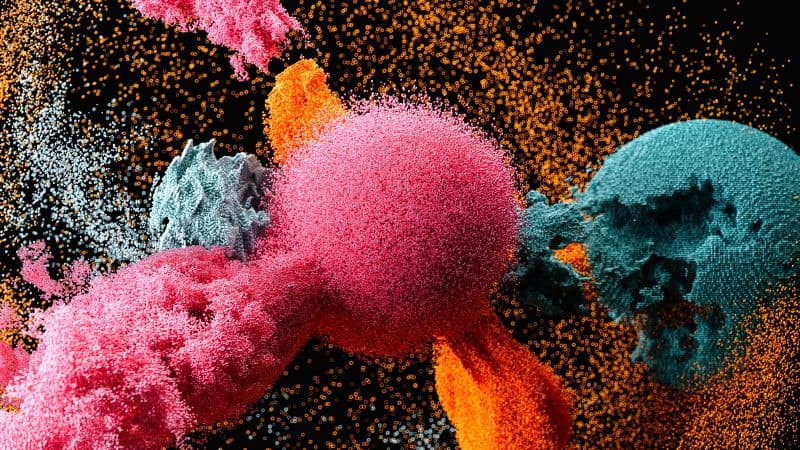 Particle explosion Simulation Wallpaper