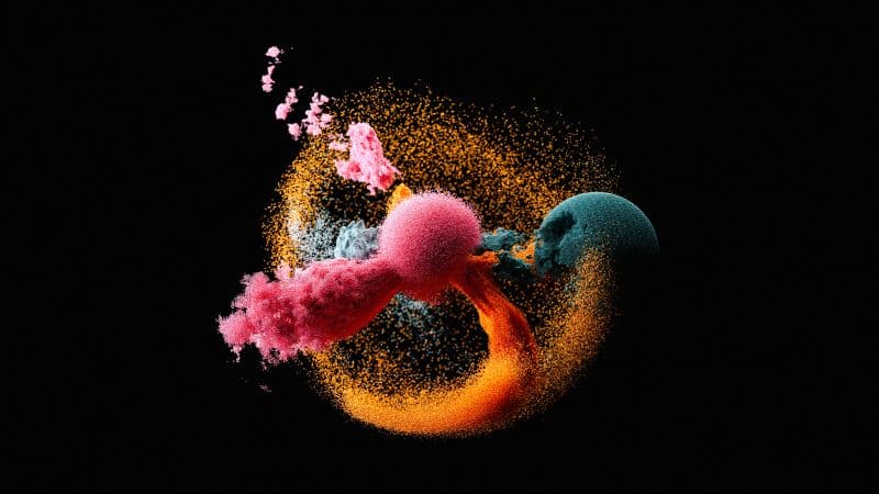 Particle explosion 8K Wallpaper