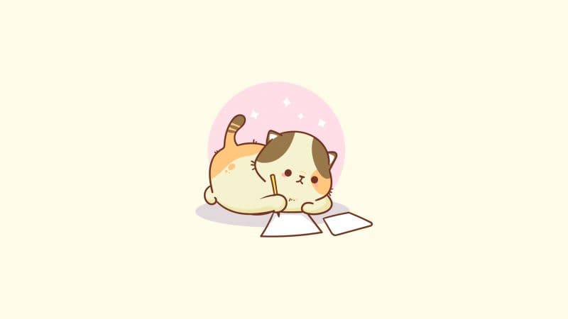 Kawaii cat Sad cat Wallpaper