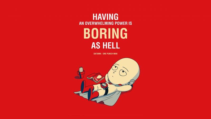 Saitama Red background Wallpaper