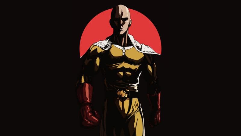 Saitama Dark background Wallpaper