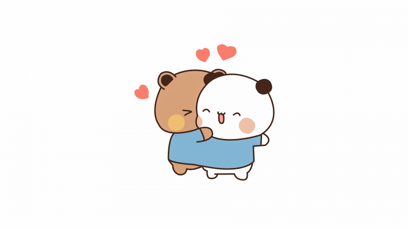 Milk and Mocha Bears Kawaii couple Wallpaper