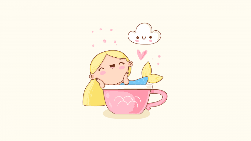 Kawaii mermaid Cute mermaid Wallpaper