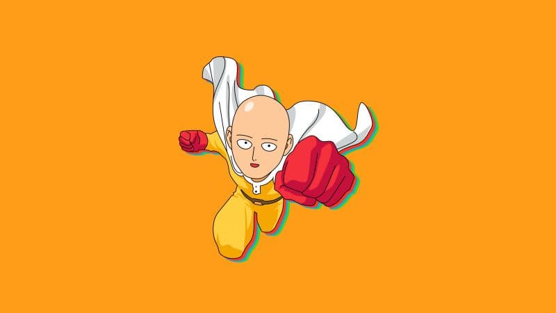 Saitama Yellow background Wallpaper