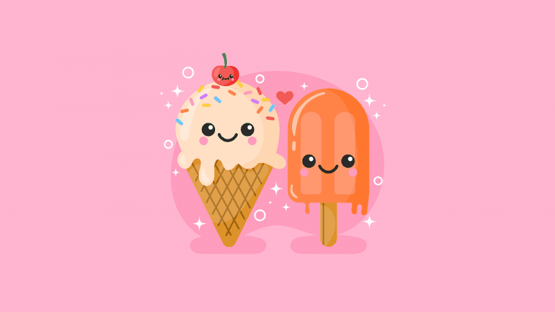 Kawaii ice cream Cute ice cream Wallpaper