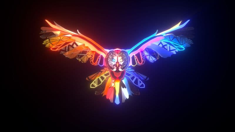 Colorful Owl Digital Art Wallpaper