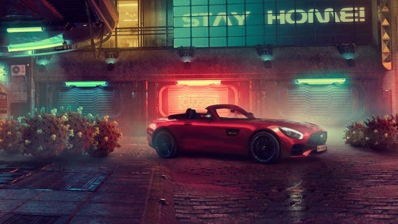 Mercedes-AMG GT Roadster Futuristic Wallpaper