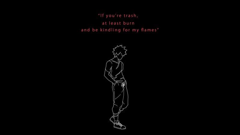 Dabi quotes Minimalist Wallpaper