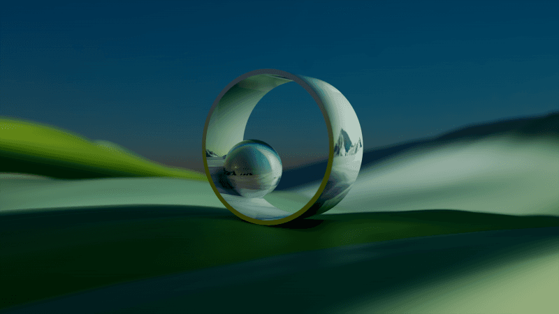 3D background Green aesthetic Wallpaper