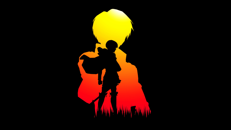 Eren Yeager Silhouette Wallpaper