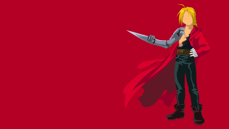 Edward Elric Red background Wallpaper