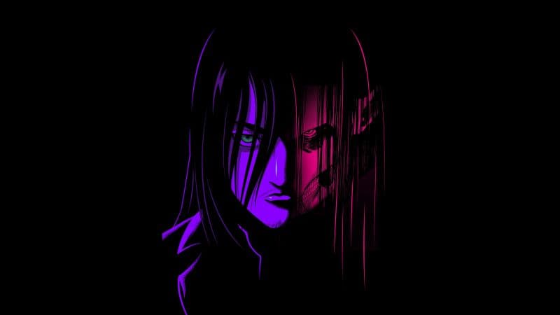 Eren Yeager Neon art Wallpaper