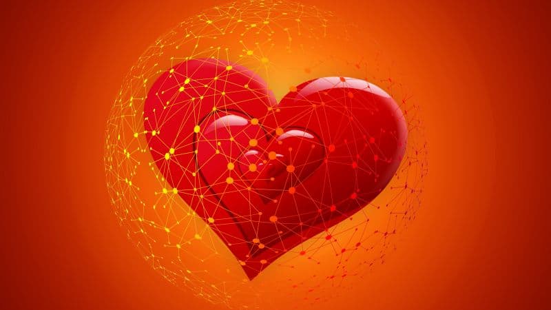 Love hearts Red hearts Wallpaper