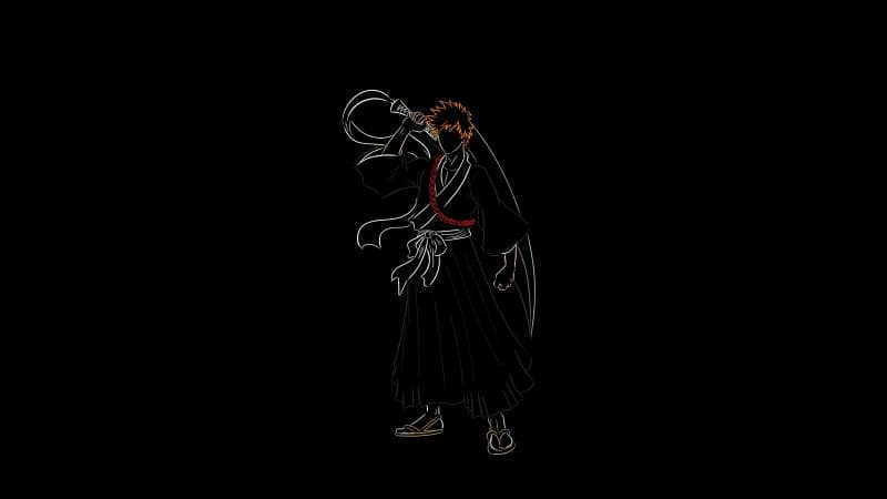 Ichigo Kurosaki Black background Wallpaper