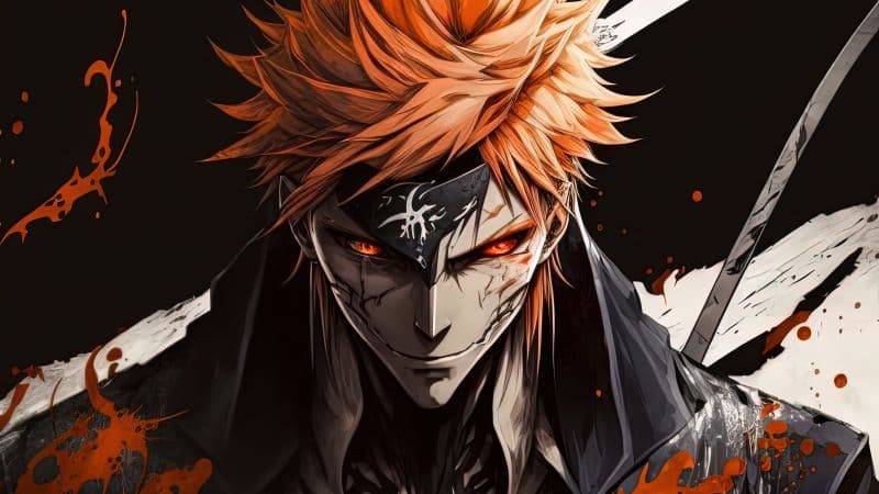 Ichigo Kurosaki AI art Wallpaper