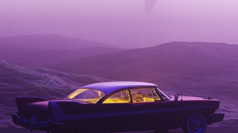 Surreal Classic cars Wallpaper