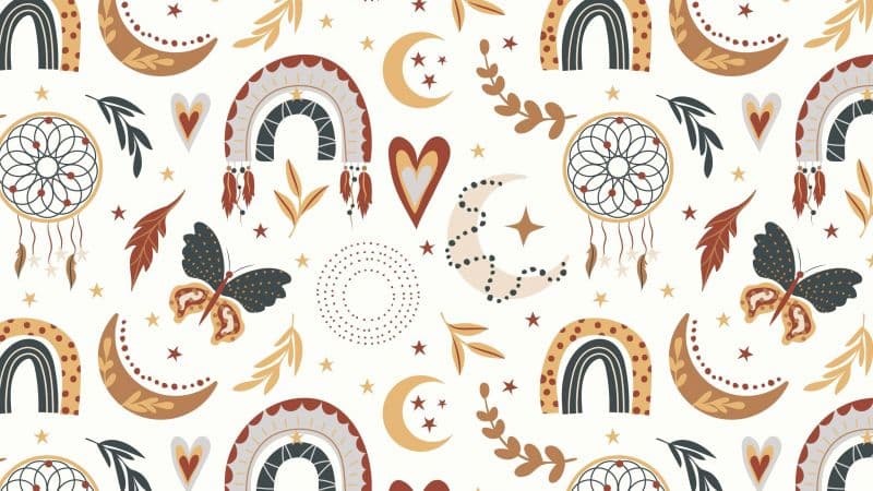 Pattern Boho art Wallpaper