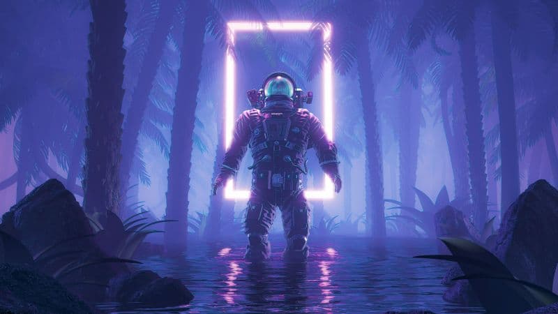 Cyberpunk Astronaut Wallpaper