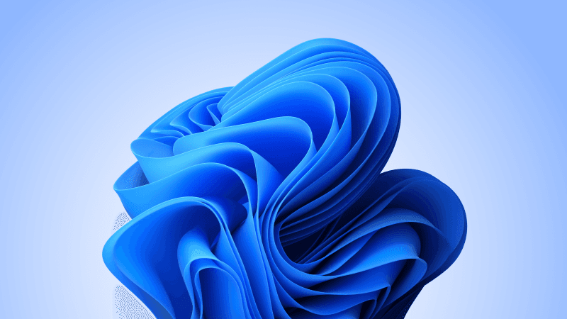 Windows 11 Blue Abstract Ultrawide Wallpaper