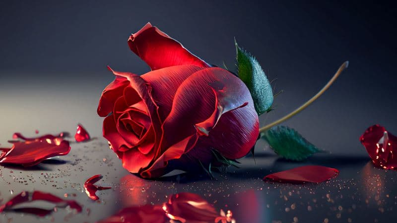 Rose flower AI art Wallpaper
