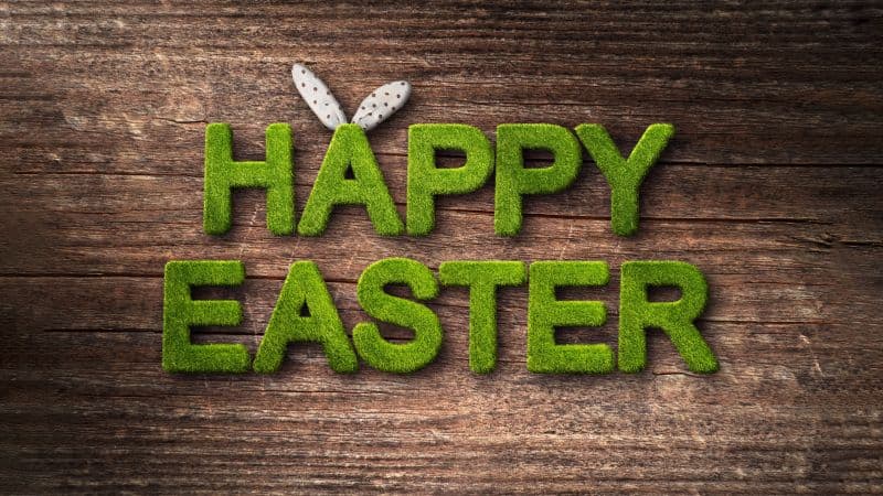 Happy Easter Wooden background Wallpaper