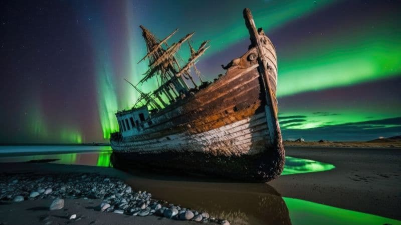 Abandoned Ghost ship Wallpaper