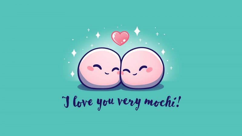I Love You Kawaii cartoon Wallpaper