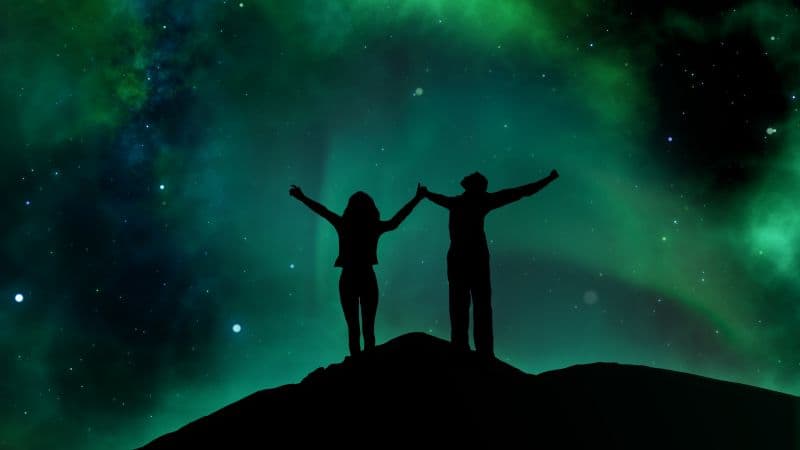 Love couple Silhouette Wallpaper