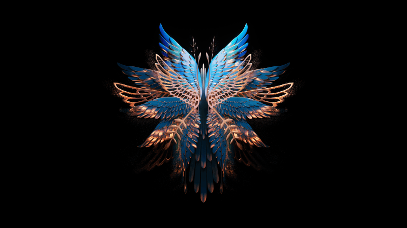 Abstract butterfly Fold phone Wallpaper