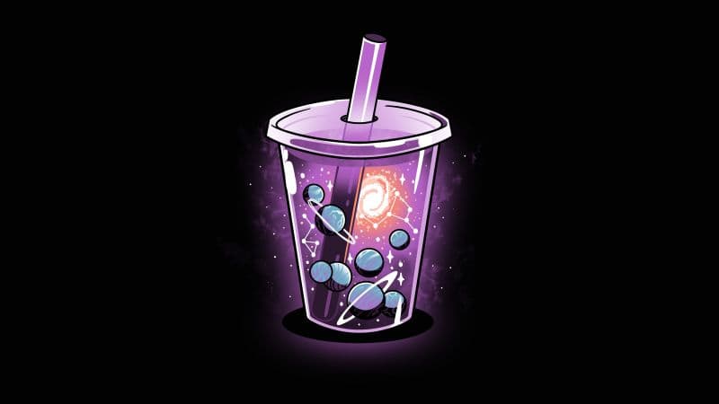Bubble tea Planets Wallpaper