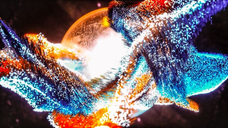 Particle explosion Psychedelic Wallpaper