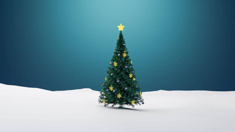 Christmas tree Minimalist Wallpaper