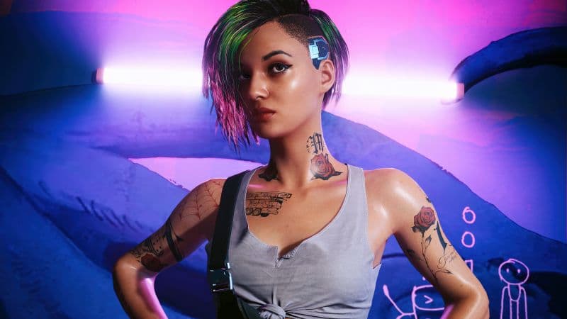 Judy Alvarez Neon background Wallpaper