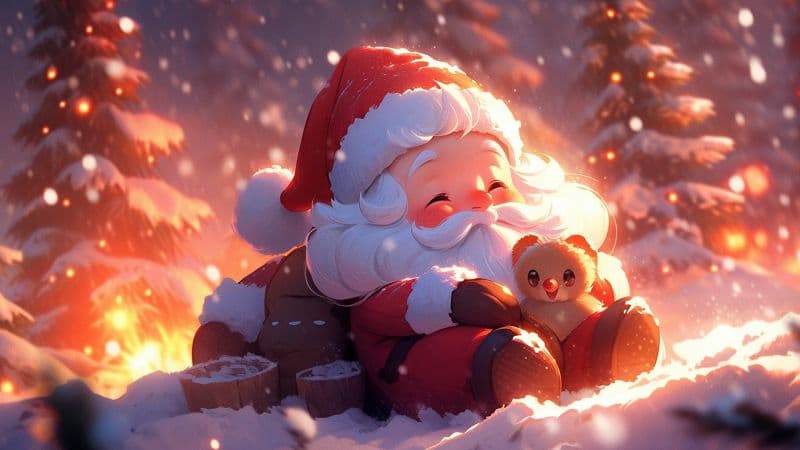 Adorable Santa Claus Wallpaper