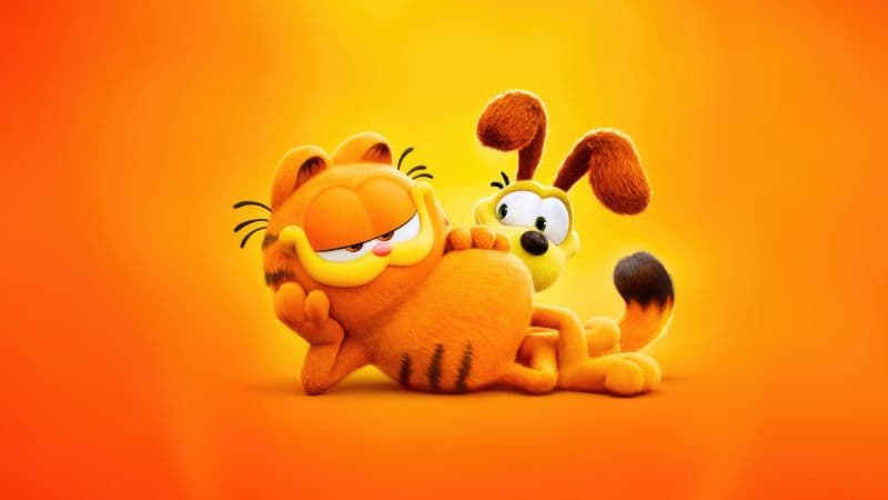 Odie and Garfield in The Garfield Movie Wallpaper