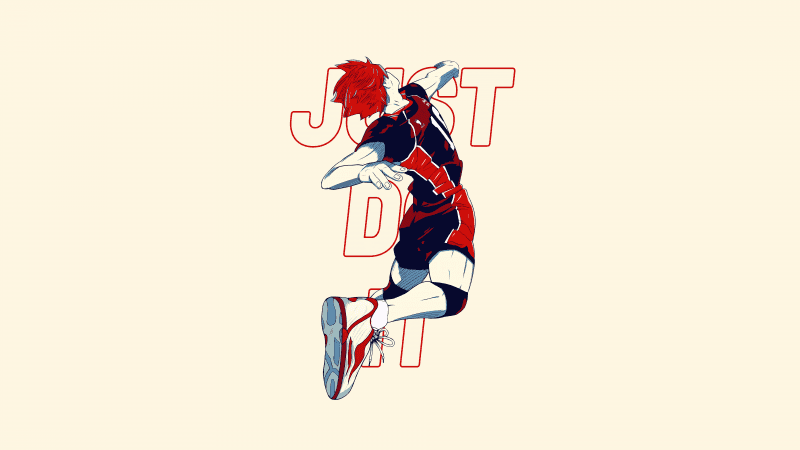 Shoyo Hinata Just Do It Wallpaper