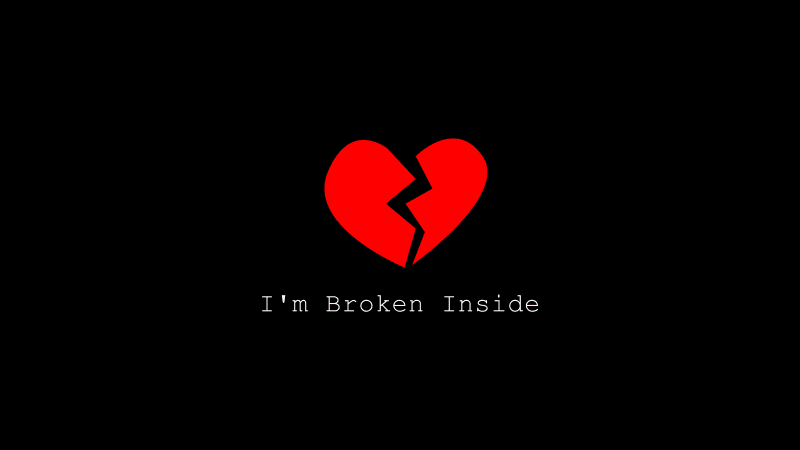Heartbreak Minimalist Wallpaper