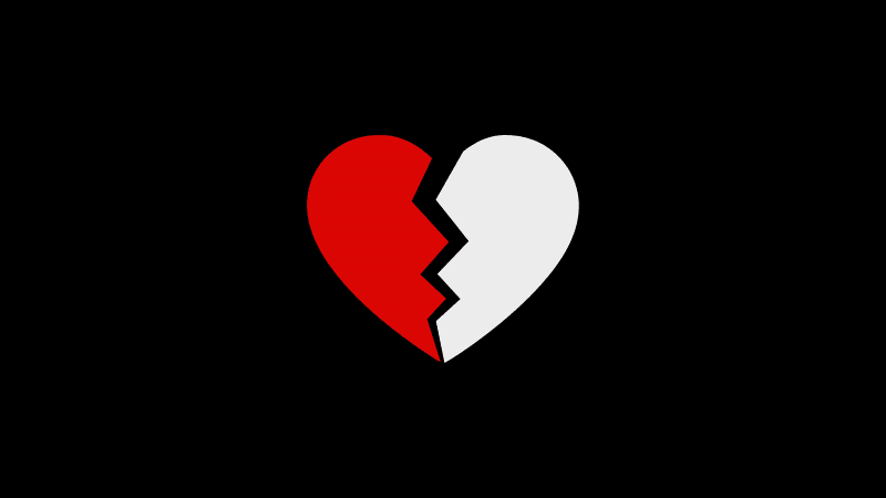 Broken heart Minimalist Wallpaper