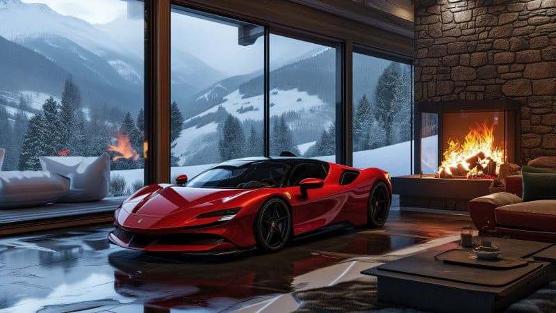 Ferrari SF90 Stradale Cozy Wallpaper