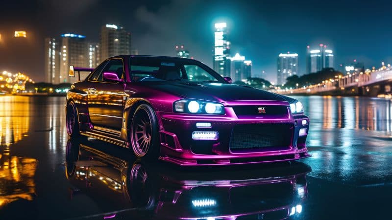 Nissan Skyline GT-R R34 AI art Wallpaper