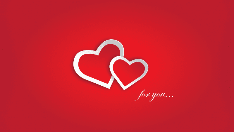Love hearts For you Wallpaper