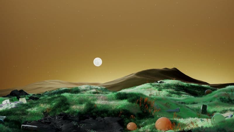 Dreamlike Full moon Wallpaper