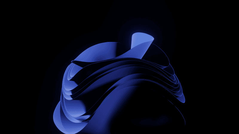 Dark blue Windows 11 Bloom Wallpaper