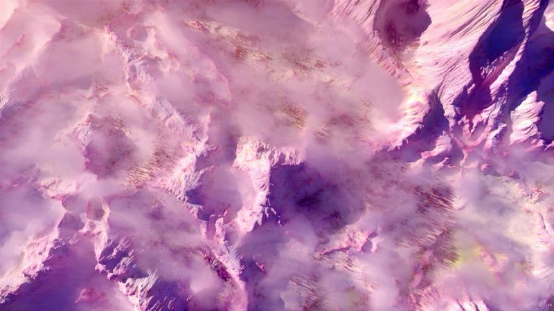Infrared Mountain range Wallpaper